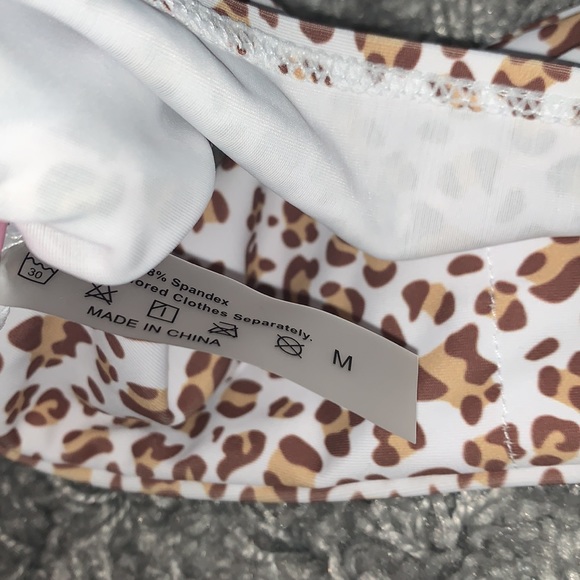 SHEIN Leopard Bikini 3 Piece Set with Coverup M - Picture 6 of 6
